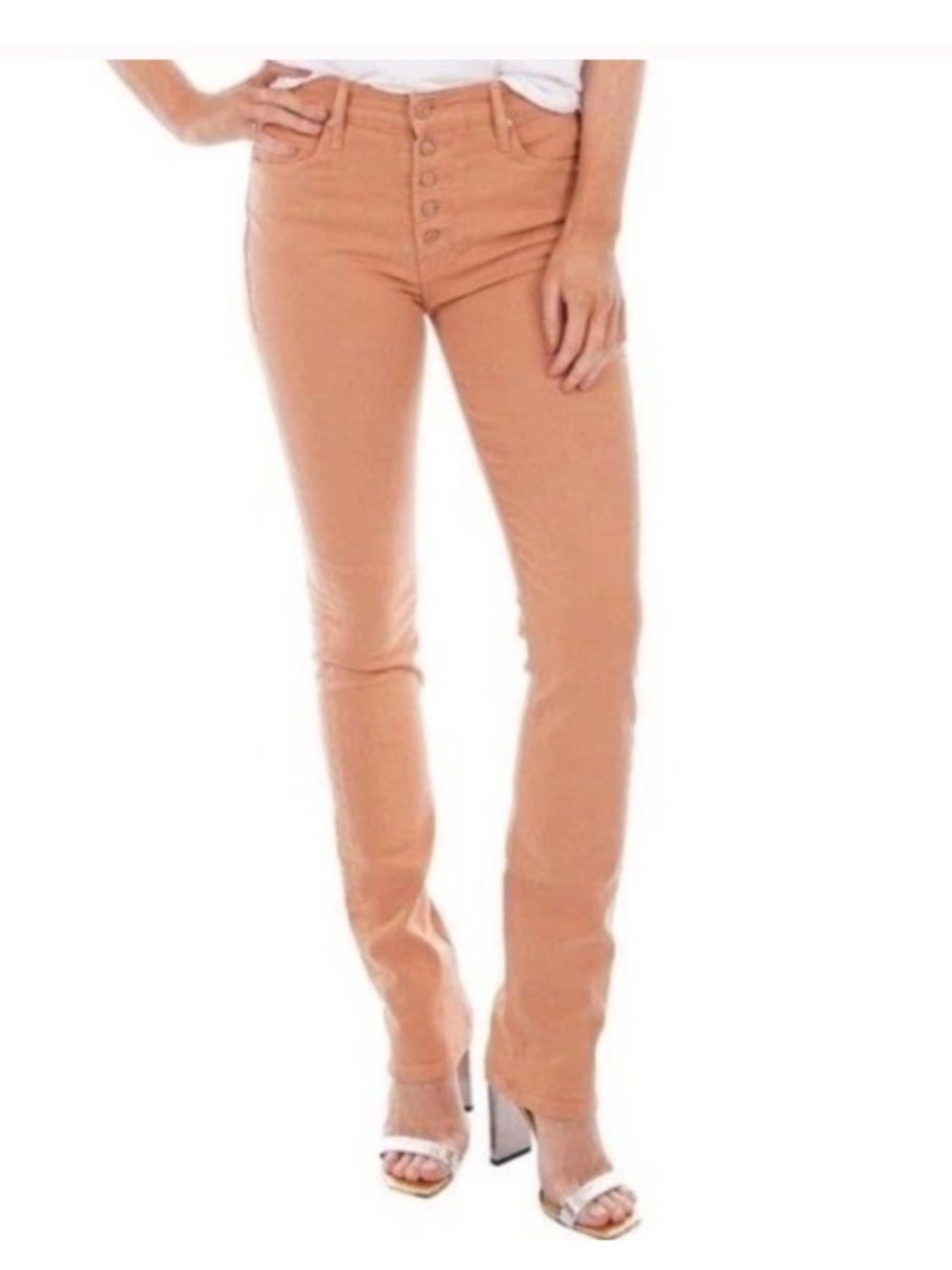 MOTHER The Pixie Dazzler Jeans - Play Date — Tan/Camel Size 27 inseams 32 inches
